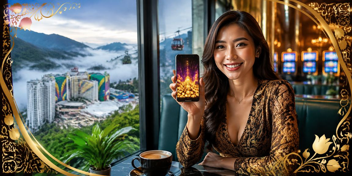 atom108 VIP registration bonus with Genting Highlands ambiance and Malaysian batik motif